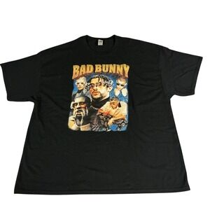 Bad Bunny Benito Rap Hip Hop T-Shirt 3 XL Pit To Pit 26" & 33" Long
